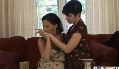 Stepdaughter and stepmom sharing a bonding session with each other having sex