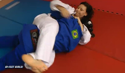 Japanese girls fight in kimonos and practice karate