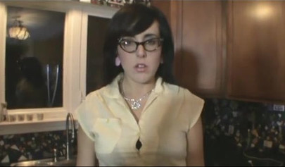 Hypnotized brunette Dixie touches blonde's big breasts