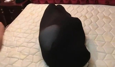 BDSM pantyhose bondage from two hot lesbians