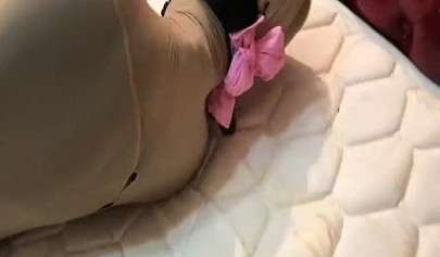 BDSM pantyhose bondage from two hot lesbians