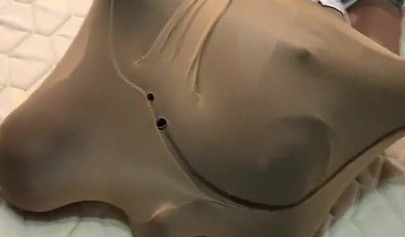 BDSM pantyhose bondage from two hot lesbians