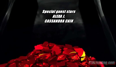 Cute brunette practices foot tickling with her girlfriend