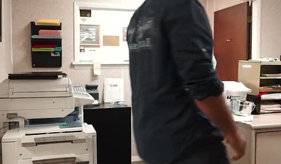 Chubby secretaries practice bondage in the office