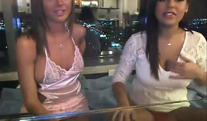 Briana Lee toyed and fucked by her girlfriend in a hotel room