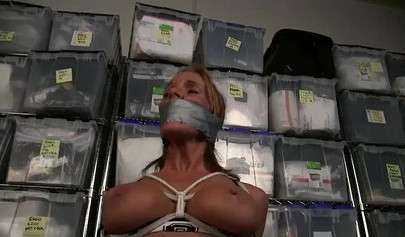 Slender MILF was kidnapped and tied up by a lustful lesbian