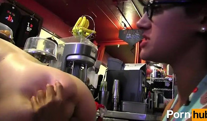 Two lesbians eating pussy and enjoy cake fetish in the kitchen