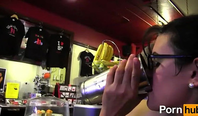 Two lesbians eating pussy and enjoy cake fetish in the kitchen