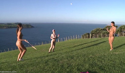 Kala Ferard, Little Caprice, Melissa Mendiny play by the pool