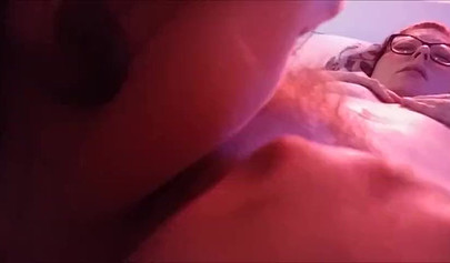 Nice babe with glasses serves her redhead girlfriend