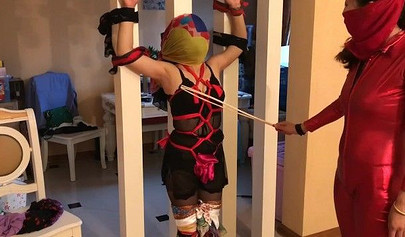 Asian girl is enjoying a bondage with her mistress