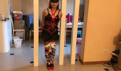 Asian girl is enjoying a bondage with her mistress