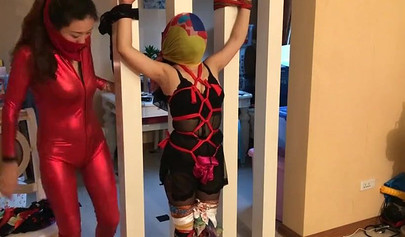 Asian girl is enjoying a bondage with her mistress