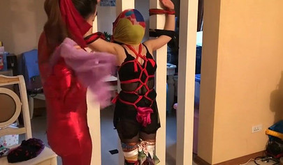 Asian girl is enjoying a bondage with her mistress