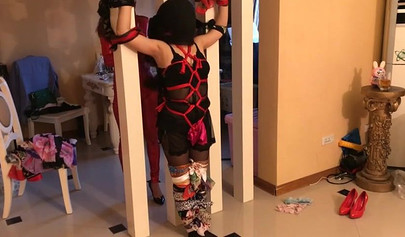 Asian girl is enjoying a bondage with her mistress