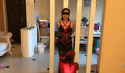 Asian girl is enjoying a bondage with her mistress
