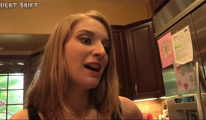 Busty hotties are having fun in the kitchen and in the bedroom
