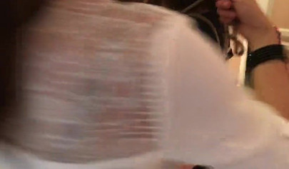 Chinese femdom scarf bondage for a college girl