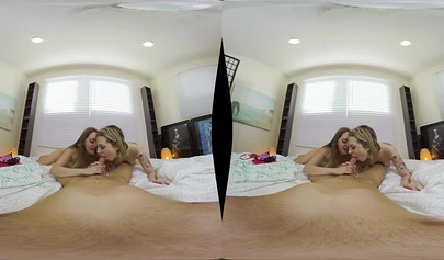 Dahlia Sky & Quinn Wilde involve a man in their lesbian games