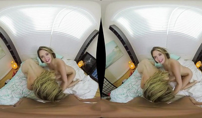 Dahlia Sky & Quinn Wilde involve a man in their lesbian games