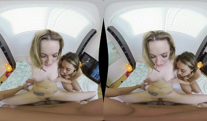 Dahlia Sky & Quinn Wilde involve a man in their lesbian games