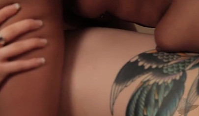 Blonde & brunette fingering each other in the bathroom