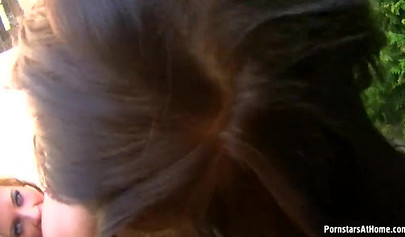 Lesbian motorcycle sex with sexy biker girls outdoors