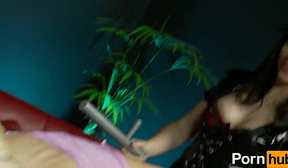 A police officer detains a blonde and fucks her with a dildo