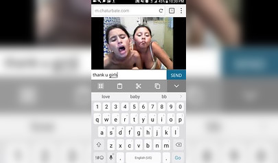 Petite teens licking toes in a webcam porn video