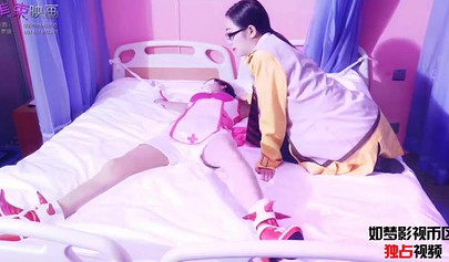 Asian bondage in different ways at the hospital