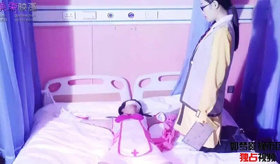 Asian bondage in different ways at the hospital