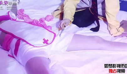 Asian bondage in different ways at the hospital