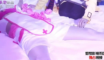 Asian bondage in different ways at the hospital