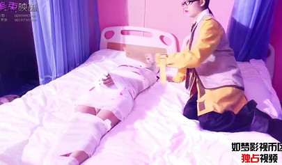 Asian bondage in different ways at the hospital