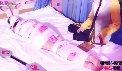 Asian bondage in different ways at the hospital