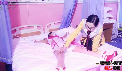 Asian bondage in different ways at the hospital