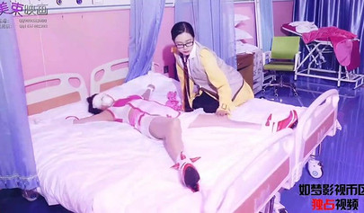 Asian bondage in different ways at the hospital
