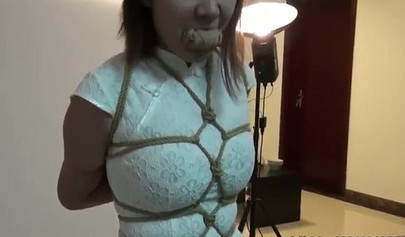 Amateur Chinese bondage from mistress and her slave