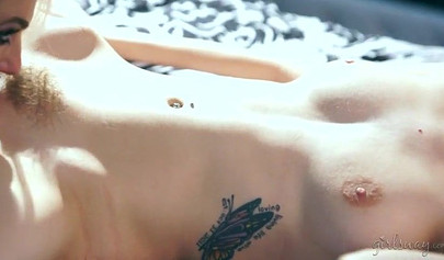Blonde and cute brunette start going down on each other and licking those pussies