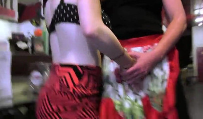 Short haired MILF allows her stepdaughter to fuck her snatch using fingers