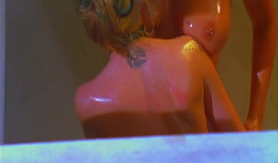 Blonde and brunette dykes are on the floor and brutally finger their pussies