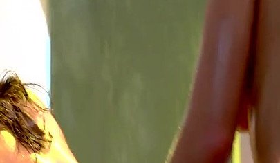 Blonde and brunette dykes are on the floor and brutally finger their pussies