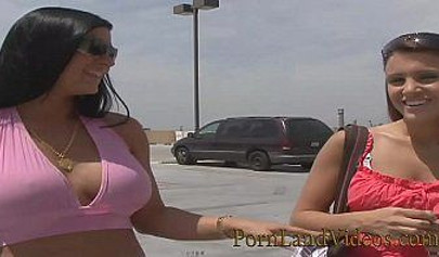 Dykes meet each other outside and then they immediately hook up and have sex