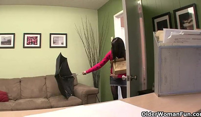 Bombastic blonde lesbian enjoys hardcore fucking with a pale and skinny brunette