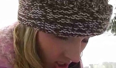 Playful lesbos get turned on for each other and fuck to orgasm in the snow outside