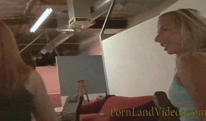 Redhead lesbian satisfies her cute girlfriend on the couch