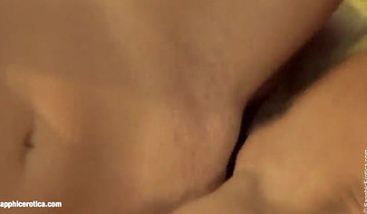 Outdoor lesbian threesome with young beauties