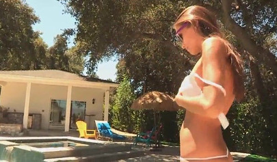 Blonde and brunette enjoy hot lesbian sex on the couch