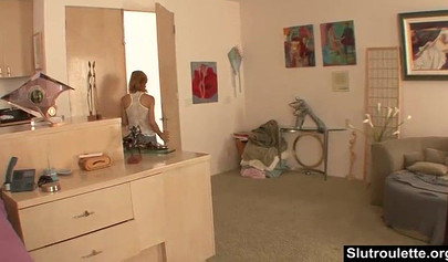 Horny lesbian babes take part in threesome