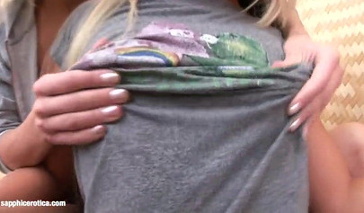 Nice blondes finger each other passionately